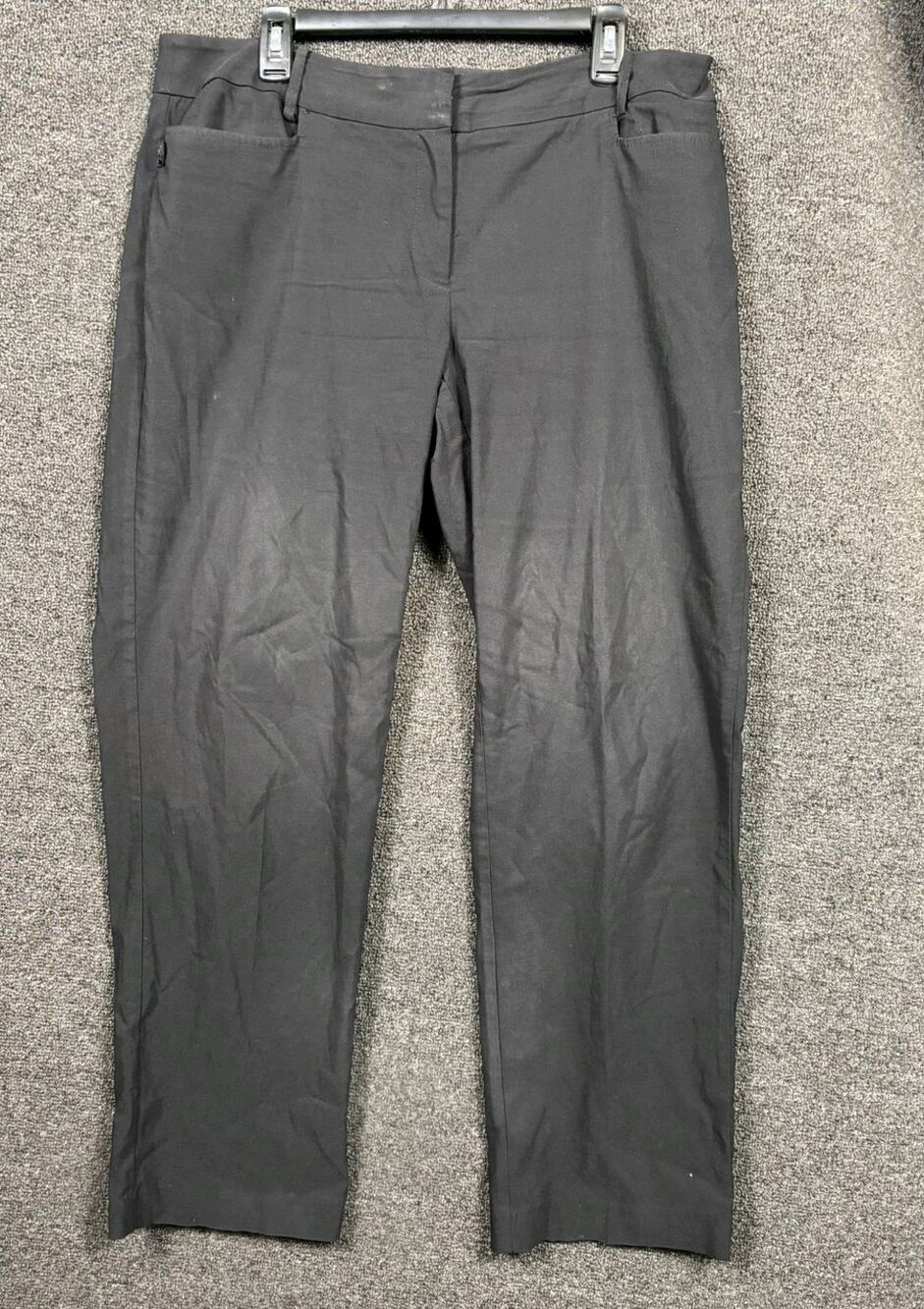 Lane Bryant Dress Pants Womens Size 16 Average Mid Rise Black Career Office